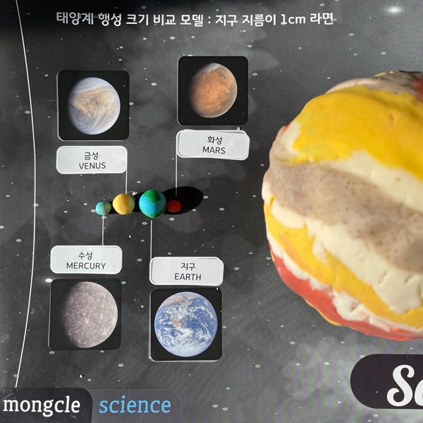 [몽클사이언스] 태양계 행성크기 비교모델 만들기 키트구성